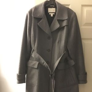 Banana Republic 72% Italian Wool Trench Coat Sz XL